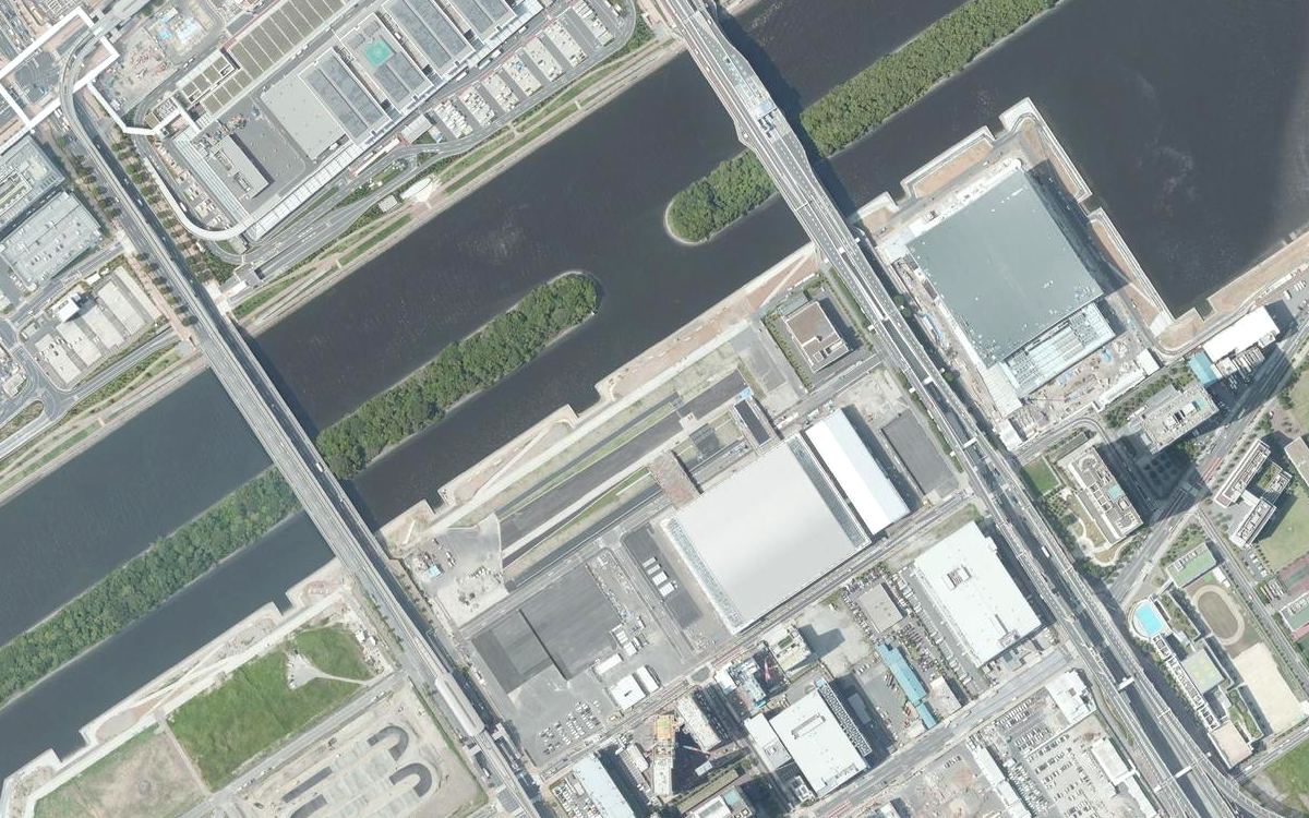有明親水海浜公園の航空写真