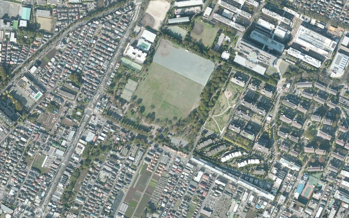武蔵野中央公園の航空写真